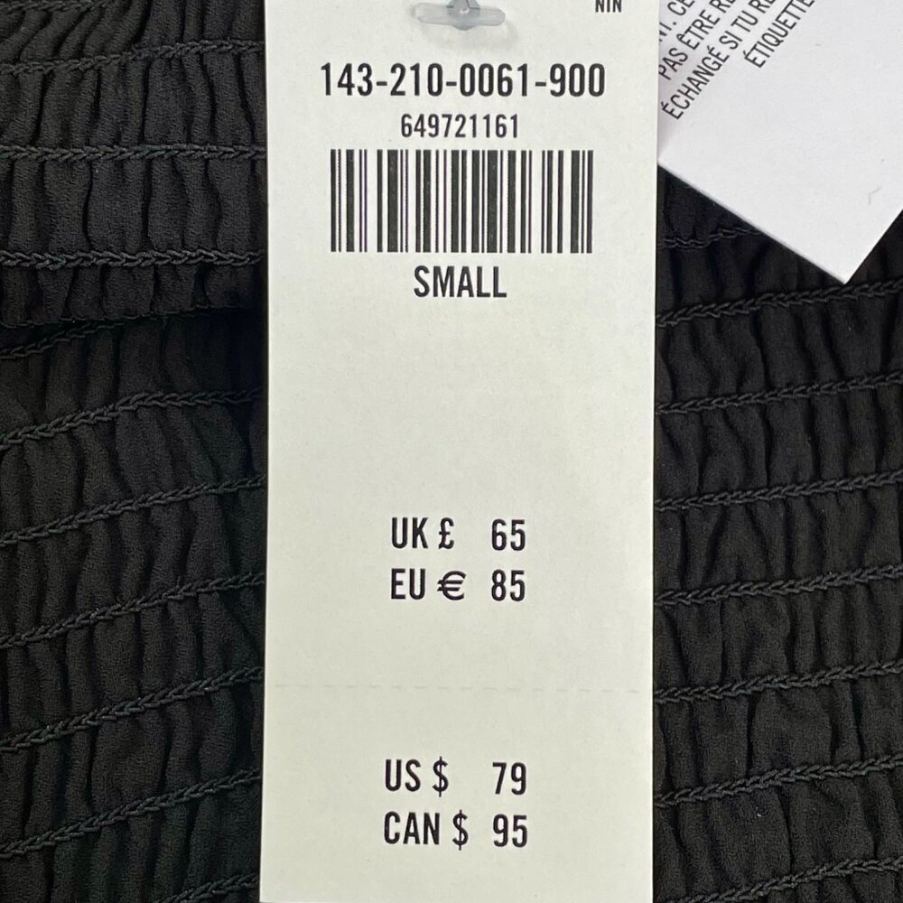 Abercrombie & Fitch Black Smocked Tiered Ruffle Skirt Size S NWT - Picture 7 of 16